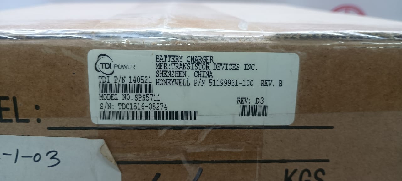 TDI SPS5711 BATTERY CHARGER 140521 HONEYWELL 51199931-100 REV.B
